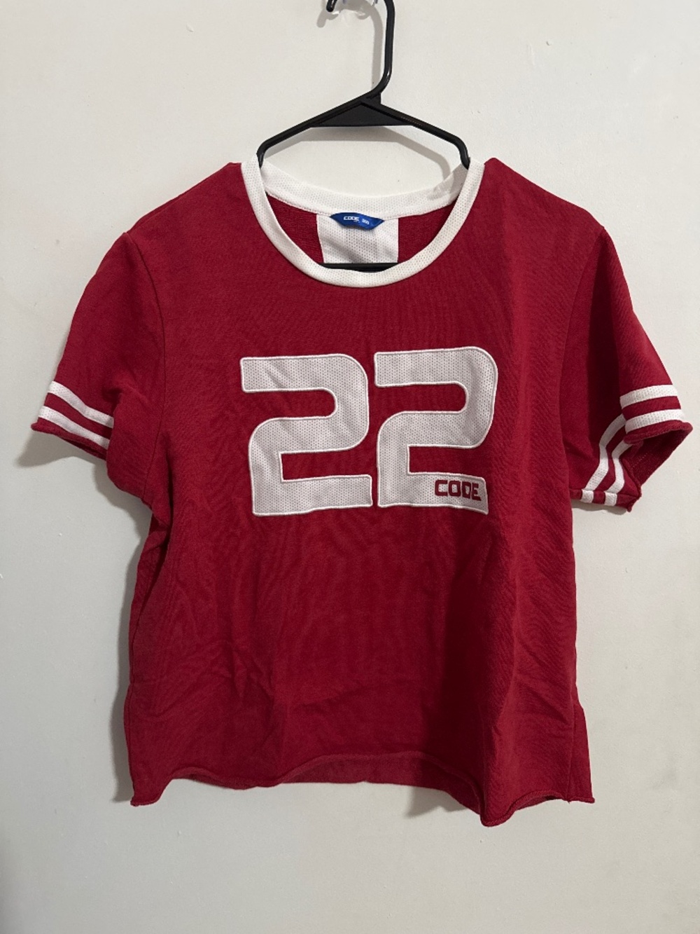 Code 22 Red Cropped Tee